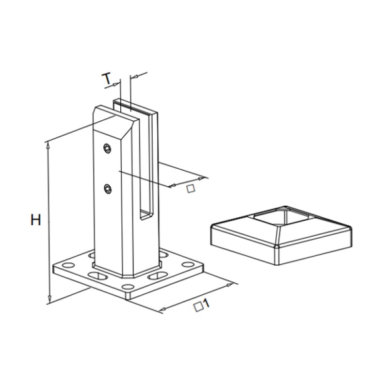 Square Spigot With Base & Cover